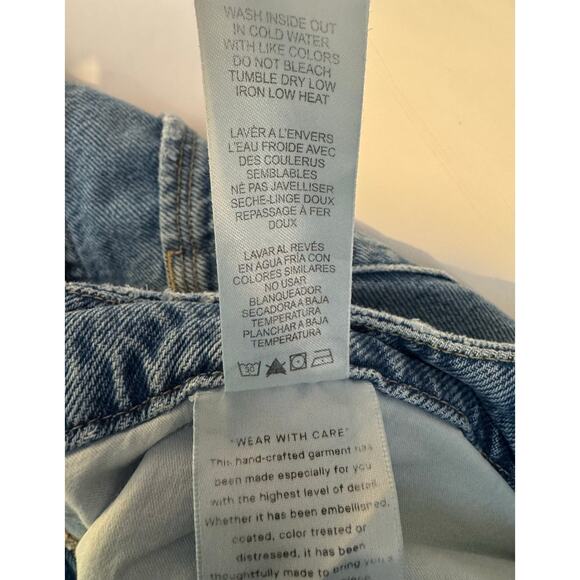 Good American Good Boy Distressed Boyfriend Jeans in Blue536 Size 20 - Picture 11 of 11